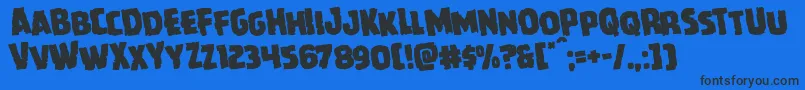 Howlinmadrotate Font – Black Fonts on Blue Background