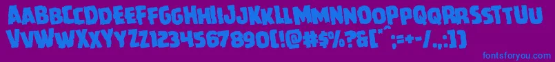Howlinmadrotate Font – Blue Fonts on Purple Background