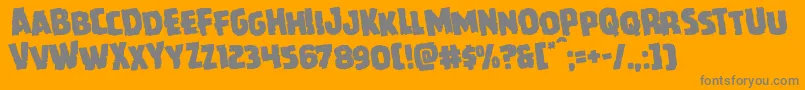 Howlinmadrotate Font – Gray Fonts on Orange Background