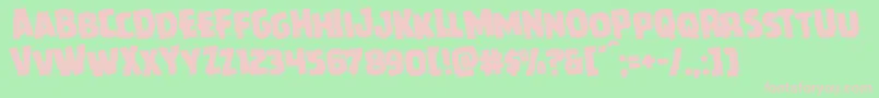 Howlinmadrotate-Schriftart – Rosa Schriften auf grünem Hintergrund