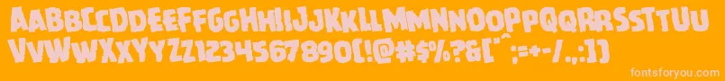 Howlinmadrotate Font – Pink Fonts on Orange Background