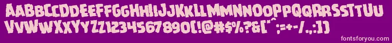 Шрифт Howlinmadrotate – розовые шрифты на фиолетовом фоне
