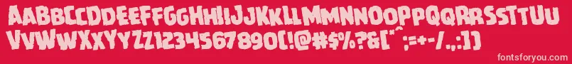 Howlinmadrotate Font – Pink Fonts on Red Background