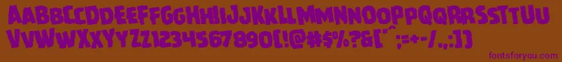 Howlinmadrotate Font – Purple Fonts on Brown Background