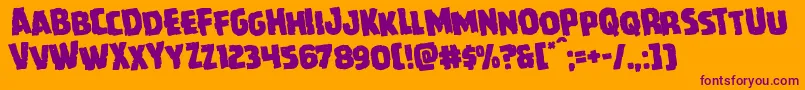 More about Howlinmadrotate Font Howlinmadrotate Font – Purple Fonts on Orange Background