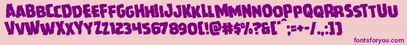 Howlinmadrotate Font – Purple Fonts on Pink Background
