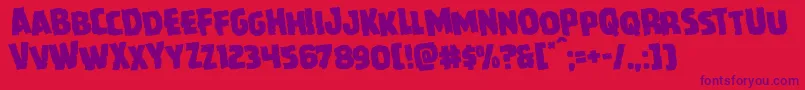 Шрифт Howlinmadrotate – фиолетовые шрифты на красном фоне