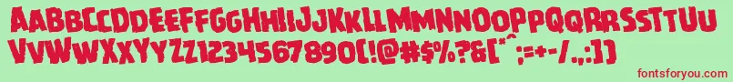 Howlinmadrotate Font – Red Fonts on Green Background