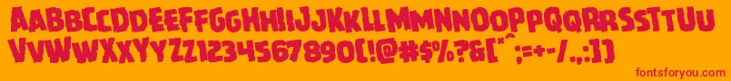 Howlinmadrotate Font – Red Fonts on Orange Background