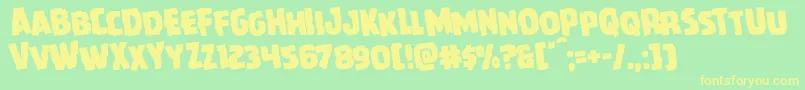 Howlinmadrotate Font – Yellow Fonts on Green Background