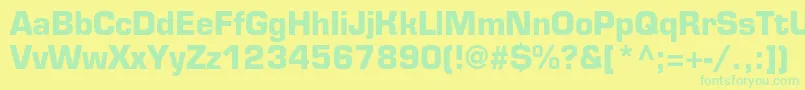 Czcionka EurofontcBold – zielone czcionki na żółtym tle