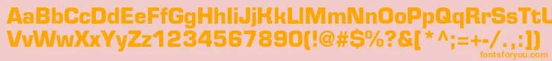 EurofontcBold Font – Orange Fonts on Pink Background