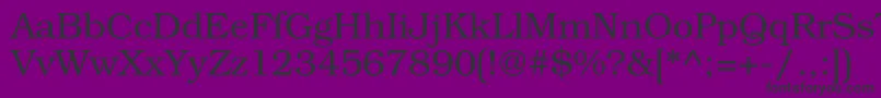 Bookmanc-fontti – mustat fontit violetilla taustalla