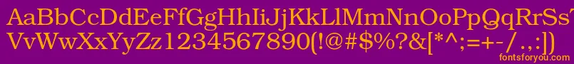 Bookmanc Font – Orange Fonts on Purple Background
