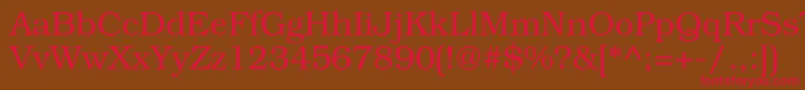 Bookmanc Font – Red Fonts on Brown Background