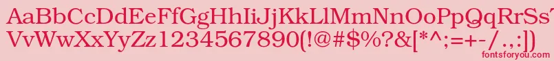 Bookmanc Font – Red Fonts on Pink Background