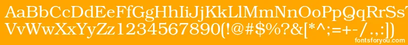 Bookmanc Font – White Fonts on Orange Background