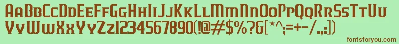 JLogRazorEdgeSmallCaps Font – Brown Fonts on Green Background