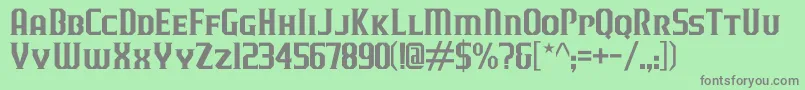 フォントJLogRazorEdgeSmallCaps – 緑の背景に灰色の文字