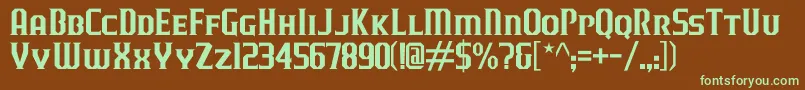 JLogRazorEdgeSmallCaps Font – Green Fonts on Brown Background