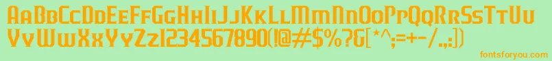 JLogRazorEdgeSmallCaps Font – Orange Fonts on Green Background