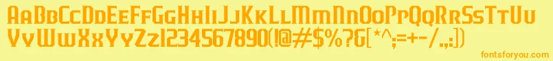 JLogRazorEdgeSmallCaps Font – Orange Fonts on Yellow Background