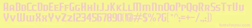 JLogRazorEdgeSmallCaps Font – Pink Fonts on Yellow Background