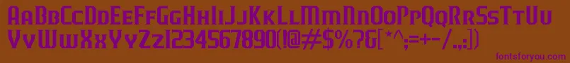 JLogRazorEdgeSmallCaps Font – Purple Fonts on Brown Background