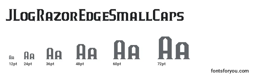 Размеры шрифта JLogRazorEdgeSmallCaps