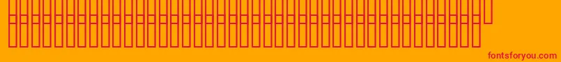 フォントUzgrunt – オレンジの背景に赤い文字