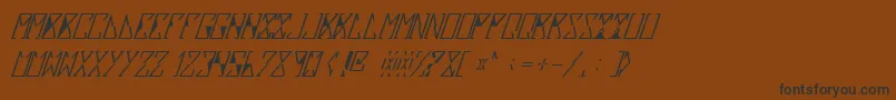 SlouxItalic Font – Black Fonts on Brown Background