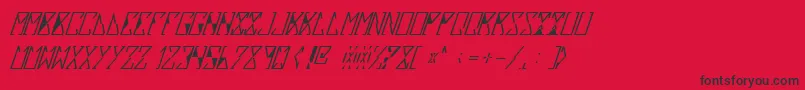 fuente SlouxItalic – Fuentes Negras Sobre Fondo Rojo