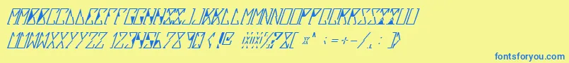 fuente SlouxItalic – Fuentes Azules Sobre Fondo Amarillo