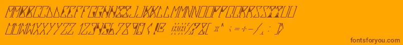 Fonte SlouxItalic – fontes marrons em um fundo laranja