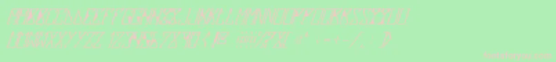 SlouxItalic Font – Pink Fonts on Green Background