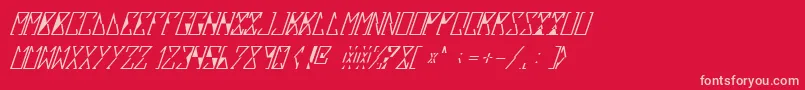 SlouxItalic Font – Pink Fonts on Red Background