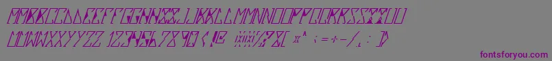 SlouxItalic Font – Purple Fonts on Gray Background