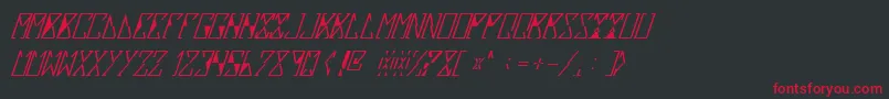 Шрифт SlouxItalic – красные шрифты на чёрном фоне