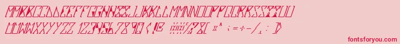 フォントSlouxItalic – ピンクの背景に赤い文字