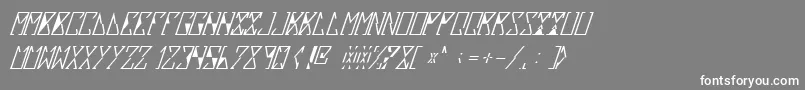 Шрифт SlouxItalic – белые шрифты на сером фоне