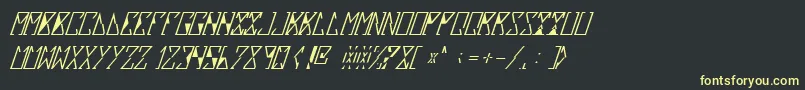 SlouxItalic Font – Yellow Fonts on Black Background
