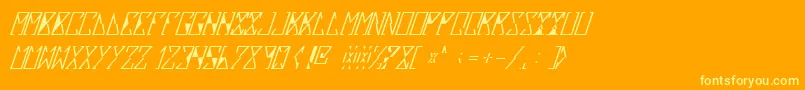 SlouxItalic Font – Yellow Fonts on Orange Background