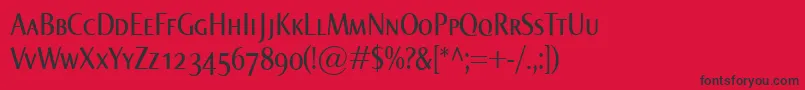 NormaCondSmallcaps Font – Black Fonts on Red Background