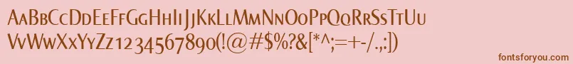 NormaCondSmallcaps Font – Brown Fonts on Pink Background