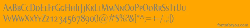 NormaCondSmallcaps Font – Gray Fonts on Orange Background