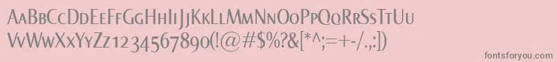 NormaCondSmallcaps Font – Gray Fonts on Pink Background