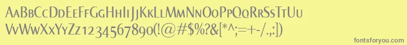 NormaCondSmallcaps Font – Gray Fonts on Yellow Background