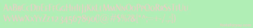 NormaCondSmallcaps Font – Pink Fonts on Green Background