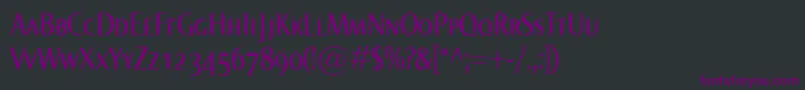 NormaCondSmallcaps Font – Purple Fonts on Black Background