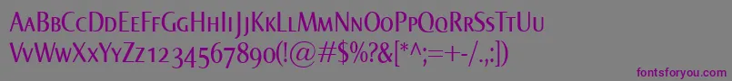 NormaCondSmallcaps Font – Purple Fonts on Gray Background